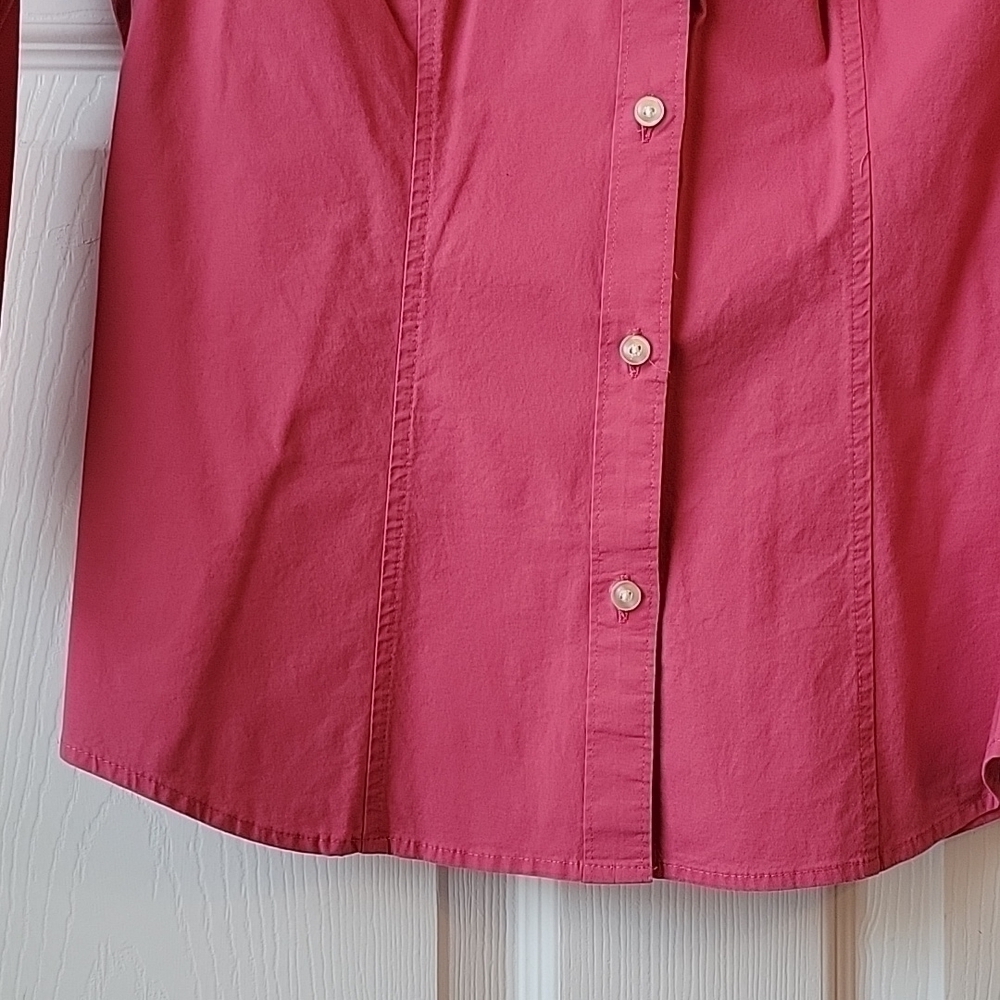 GH Bass and Co Blouse Medium Cotton Spandex - Picture 4 of 6